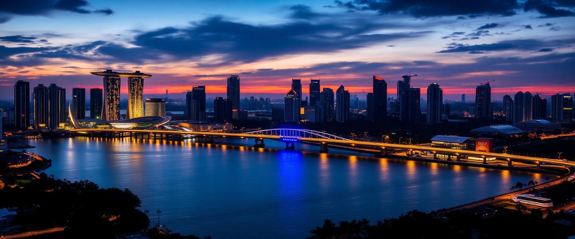 Johor Bahru cityscape at dusk